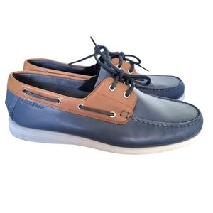 Cole Haan Cornell 2 Eye Blue Brown Boat Casual Dress Loafer Prep Wor Shoe Men 9